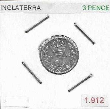Inglaterra - - “Libra Esterlina” - - - 3 PENCE - - - Moedas