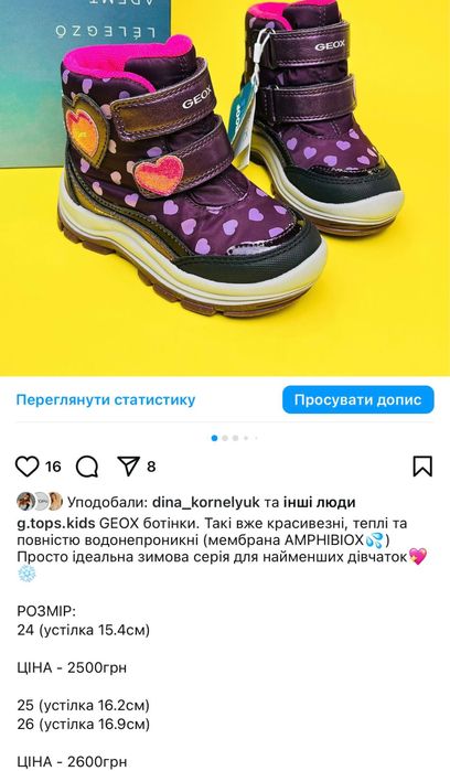 Зимние ботинки Geox