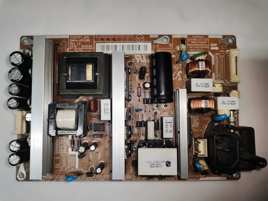 Fonte de alimentação Samsung BN44- 0 0 3 3 9 B  P 3 2 3 7F1_AHS
