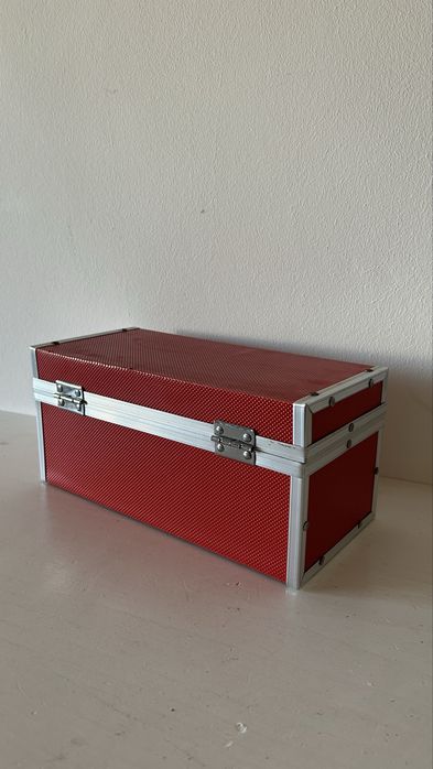 Mala de arrumação aluminio vermelha