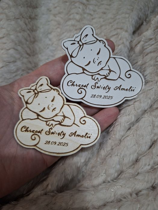 Magnesy podziekowanie dla gosci chrzest święty