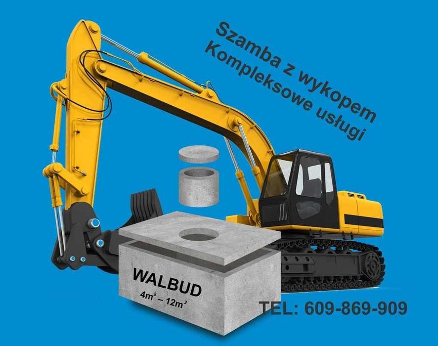 Szambo Zbiornik Betonowe z wykopem 4 5 6 8 10- 12m3 Góra Kalwaria