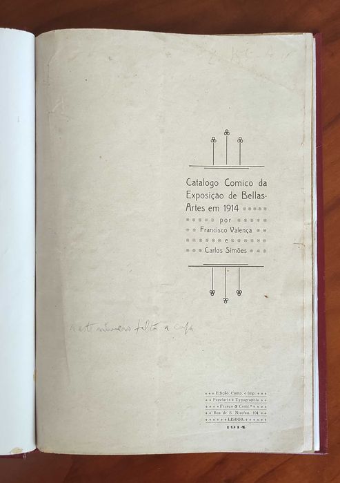 Catálogo Cómico da Exposição de Belas Artes (1914/1924)
