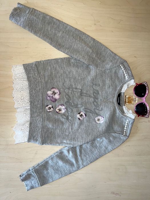 szara bluzka z koronką George