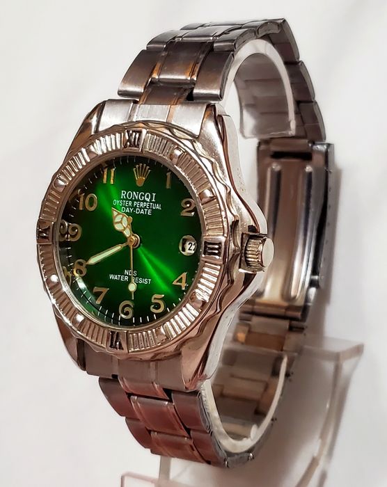 Часы Rolex в хроме зелёный циферблат 90е года времён позднего ссср