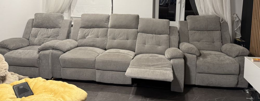 Komplet sofa+2 fotele z funkcją relax (rozkładają się fotele i 2 miejsca w sofie)