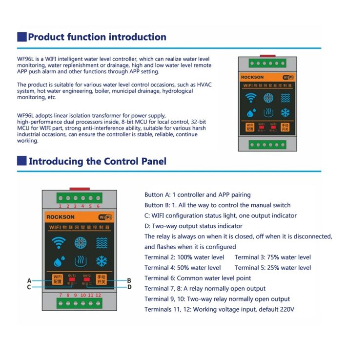 Czujnik poziomu cieczy wody Smart Wi-Fi