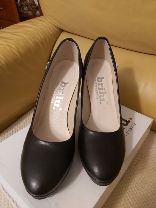 Brilu. Klasyczne szpilki na platformie czółenka 40 nowe