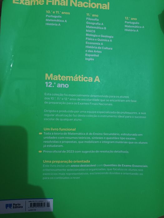 Livro de Exames Nacionais 12 Ano Matemática A(2024)