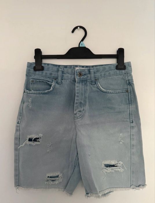 Szorty męskie spodenki jeansowe Bershka