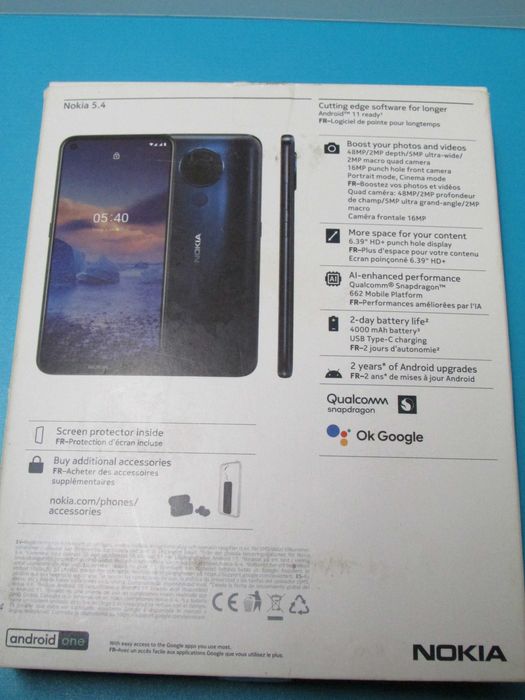 smartphone NOKIA 5.4 - mod. TA-1337 4gb/128gb (p/reciclagem ou peças)