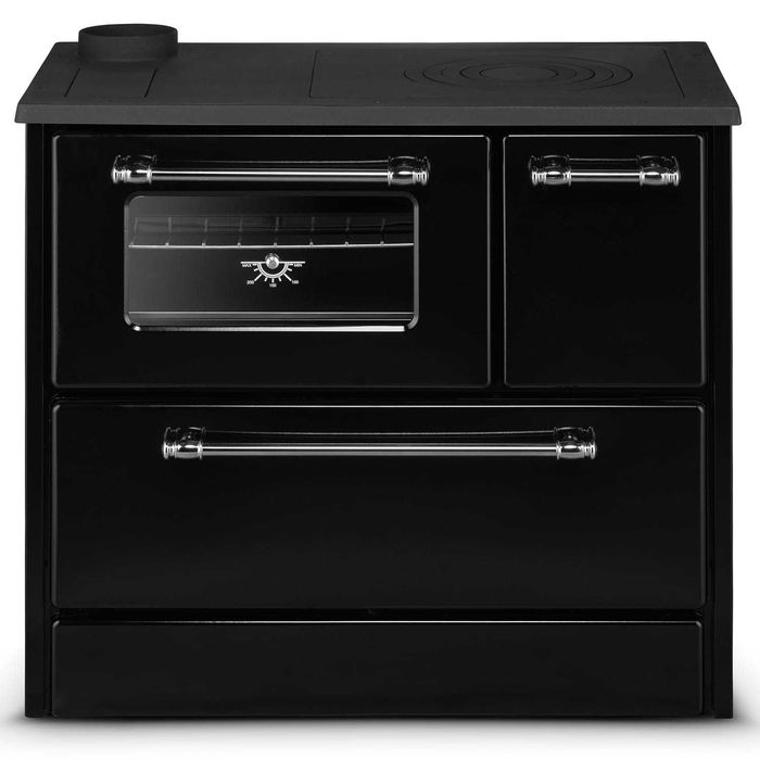 Kuchnia na drewno piec koza kuchnia czarny z płaszczem wodnym 16kW