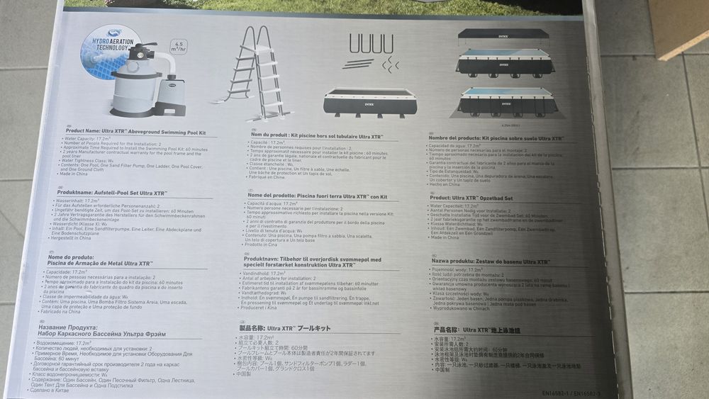 Używany basen 17203 litry ultra XTR+ pompa ciepła steinbach 5 kW
