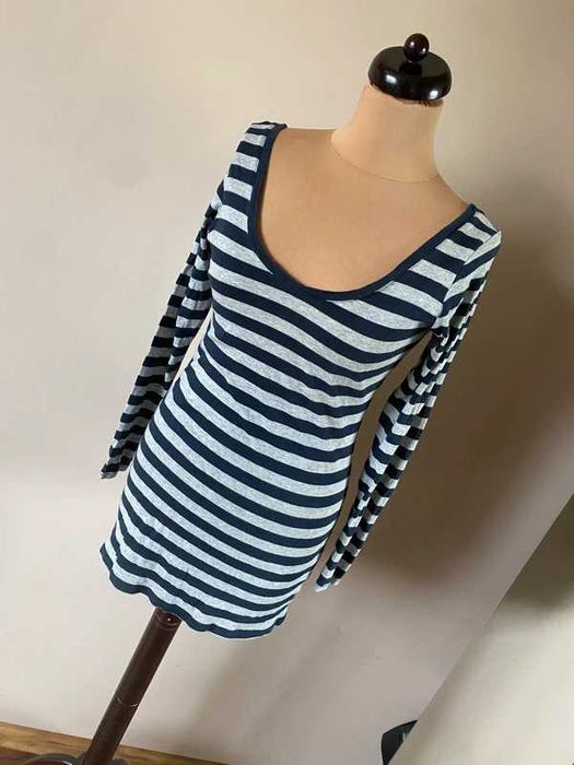 Sweter dluzszy lekki cienki bluzka szary granat xl 42 44 +size