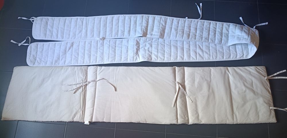 Conjunto/ pack de 2 Protetores de Berço Prénatal - Tons Neutros & 100%