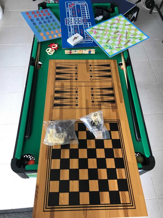 Mesa matraquilhos snooker ping pong e multijogos jovens