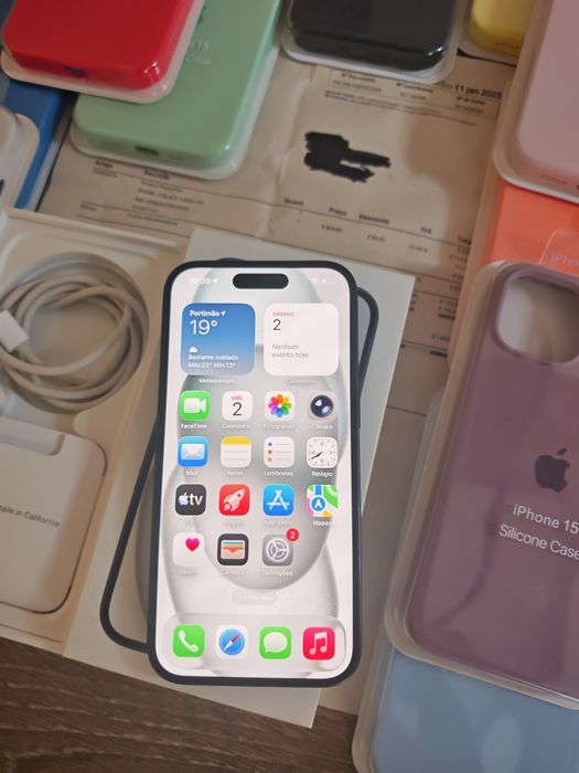 iPhone 15 6.1" 128GB Preto C/Garantia Aceito Retomas