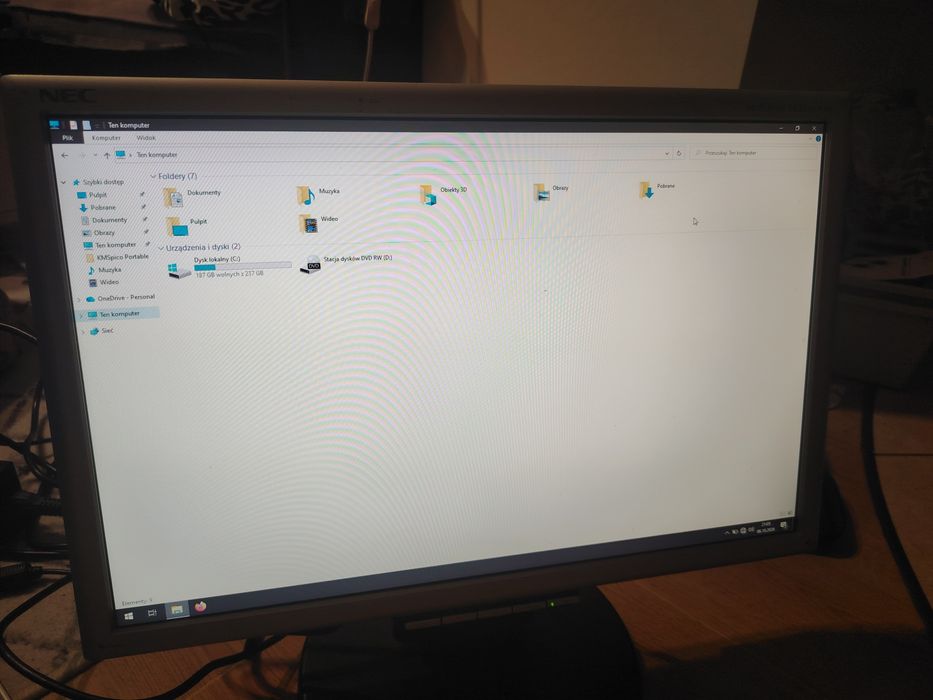 Monitor 20" NEC LCD205WXM (DVI, VGA, 1680x1050) – sprawny, do biura/warsztatu