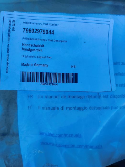 Proteção de mãos KTM/Husqvarna/GasGas