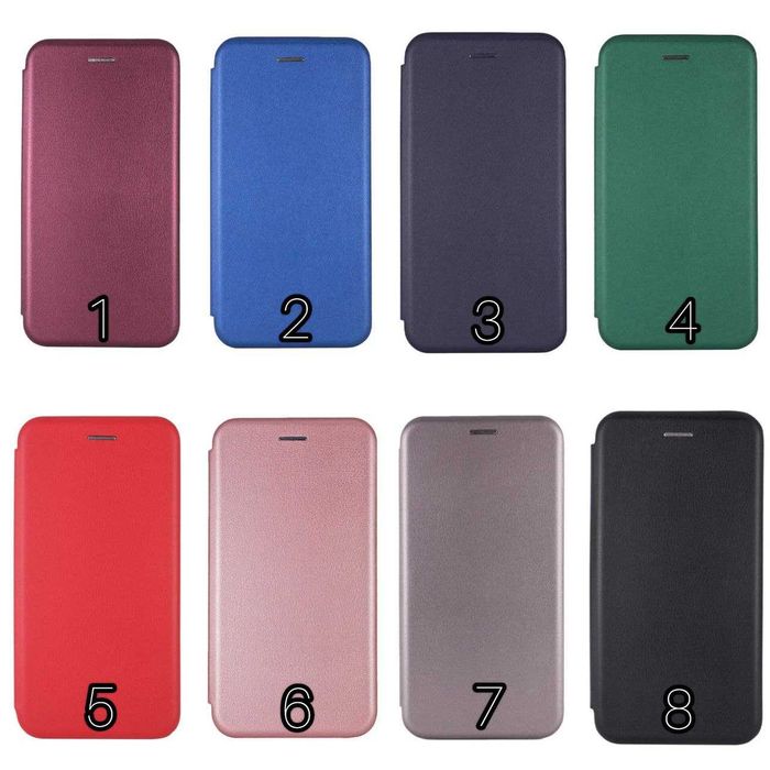 Якісний шкіряний чохол книжка кожаный чехол для Samsung Galaxy та ін.