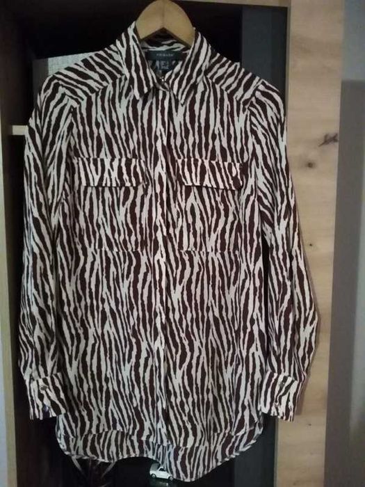 Koszula zebra motyw zwierzęcy Primark 6 XS 34 brąz 8 S 36