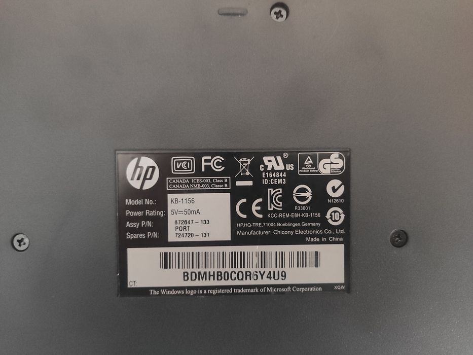 Teclado HP KB-1156424493087237744643