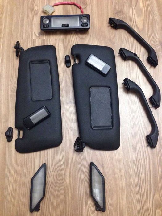 Чёрная фурнитура потолка Е36 купе,седан,тур (козырьки, плафоны, ручки)