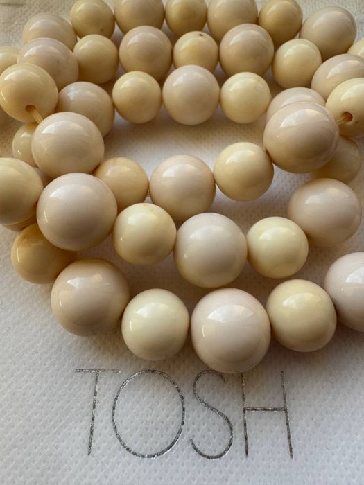 Набор Tosh бусы и браслет "слоновая кость" на свадьбу, выпускной