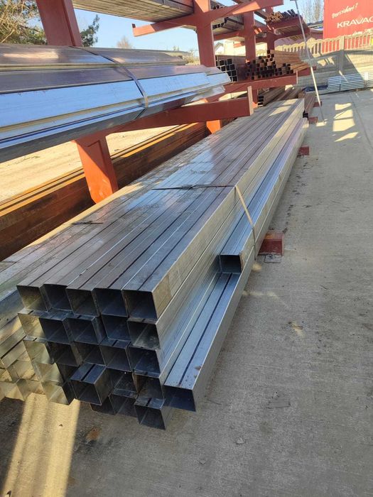 Profil ocynkowany 100x100x2. Pełne paczki 3,5 zł/kg. 21,2 zł/mb