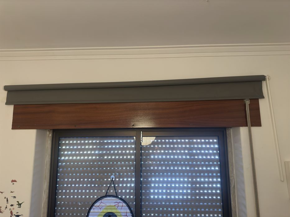 Estore de correr opaco, cinza, 200x195 cm