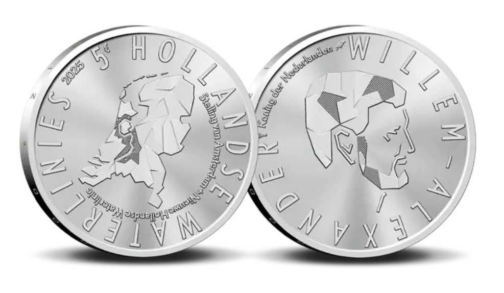 Moeda 5 € Prata - Unesco - Linhas de Defesa de Água Holandesas