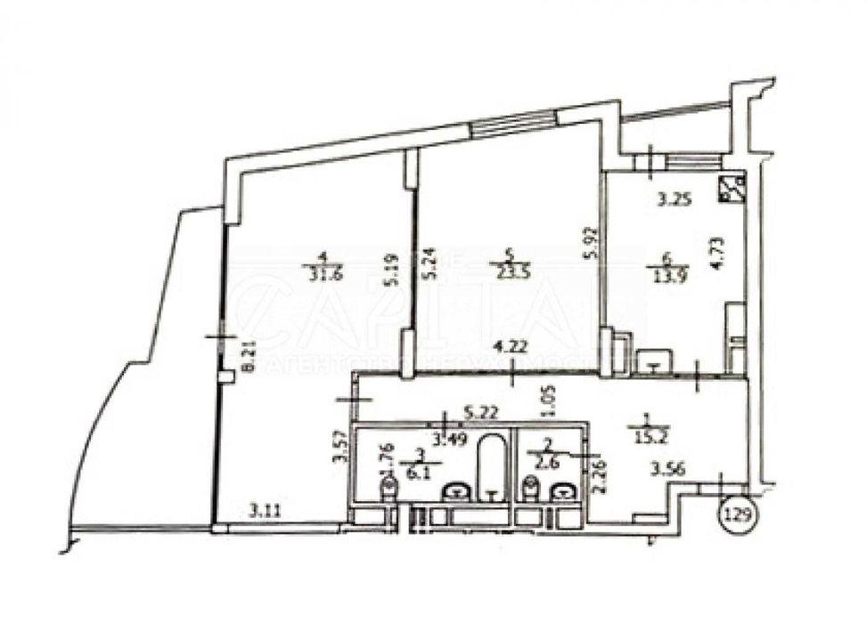 2-комнатная квартира по адресу (площадь 118 м²) - Atlanta.ua - фото 16