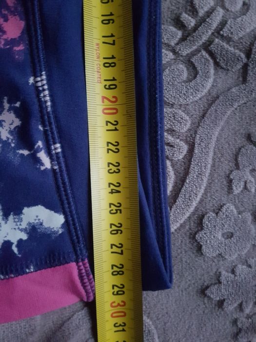 Sportowe legginsy dziewczęce we wzorek ocieplane Crivir 134-140