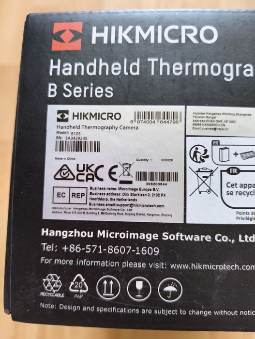Тепловізійна камера HIKMICRO B10