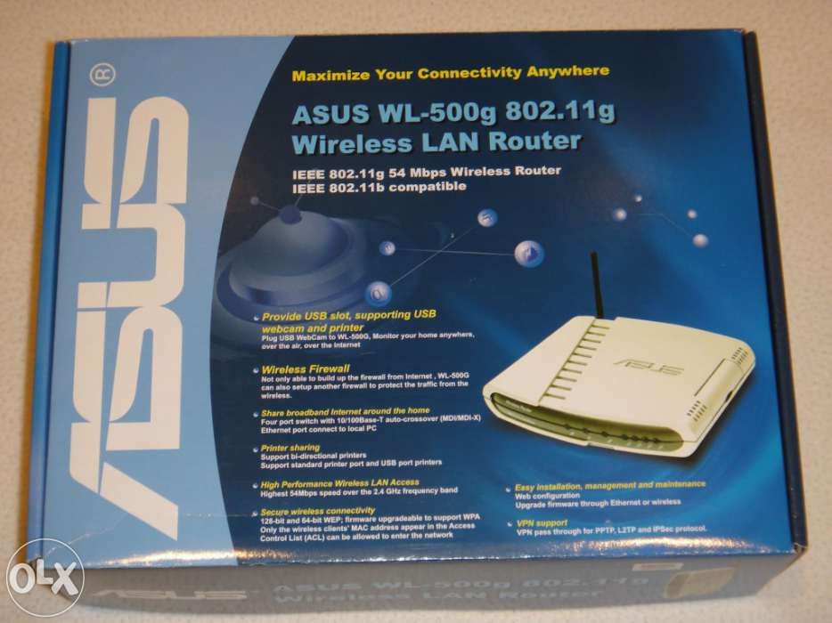 ASUS WL-500g Wireless Router - SO HOJE64740938179202120