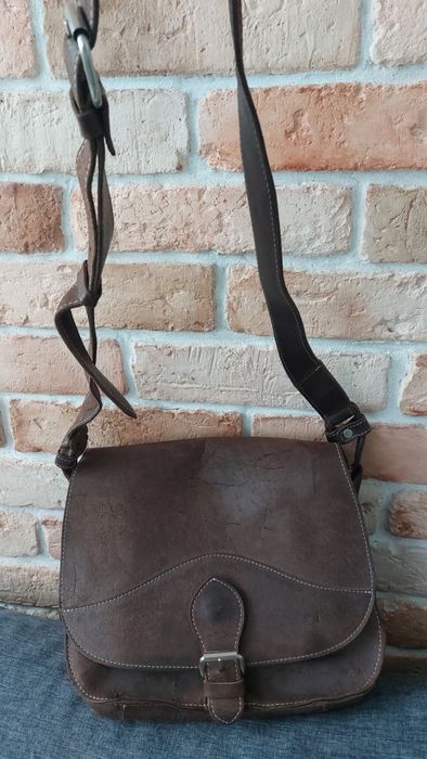 Daag Skórzana torebka brązowa torba listonoszka regulowany pasek skóra