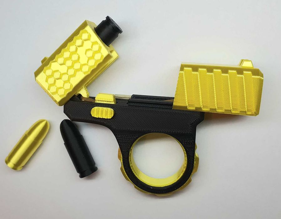 Pistolet Fidget Spinner Antystresowa Zabawka + 6 Naboi