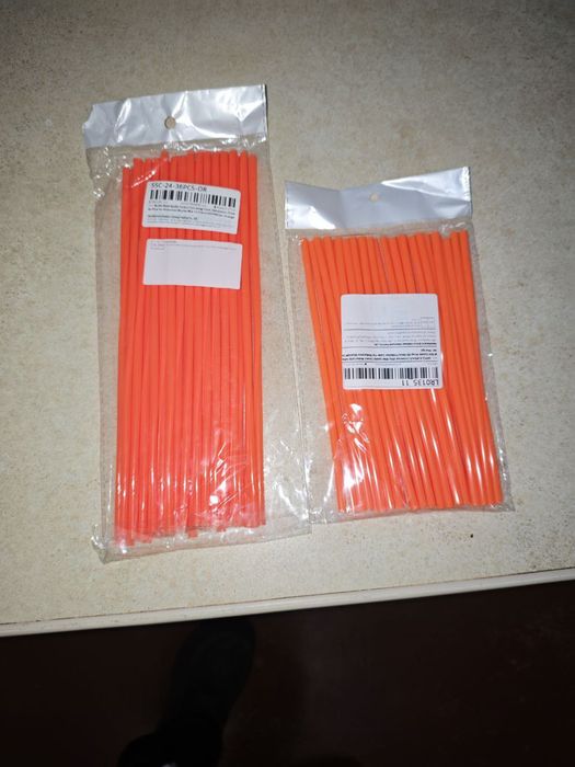 Накладки на спиці мотоцикла оранжеві ендуро, крос,пітбайк