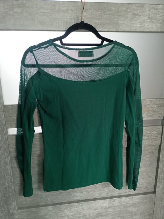 S/M French Collection z siateczką bluzka top retro slow scnadi