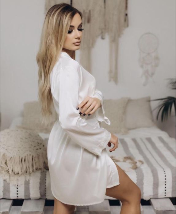 Халат атласний