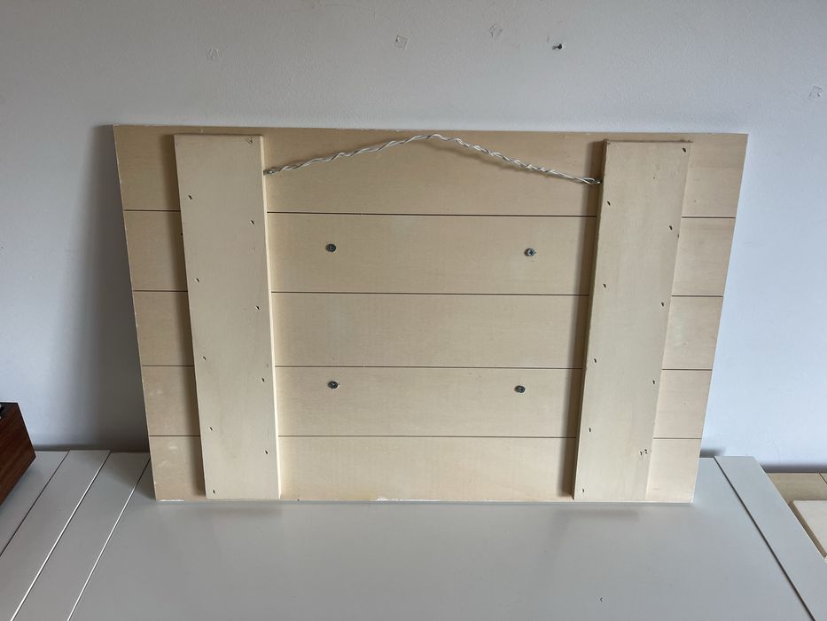 Quadro planeador semanal de madeira