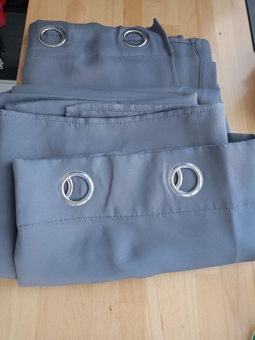 Zasłony zaciemniające grafitowe