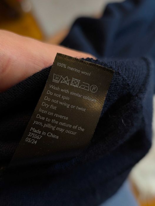 Sweter z wełny merino męski John Lewis