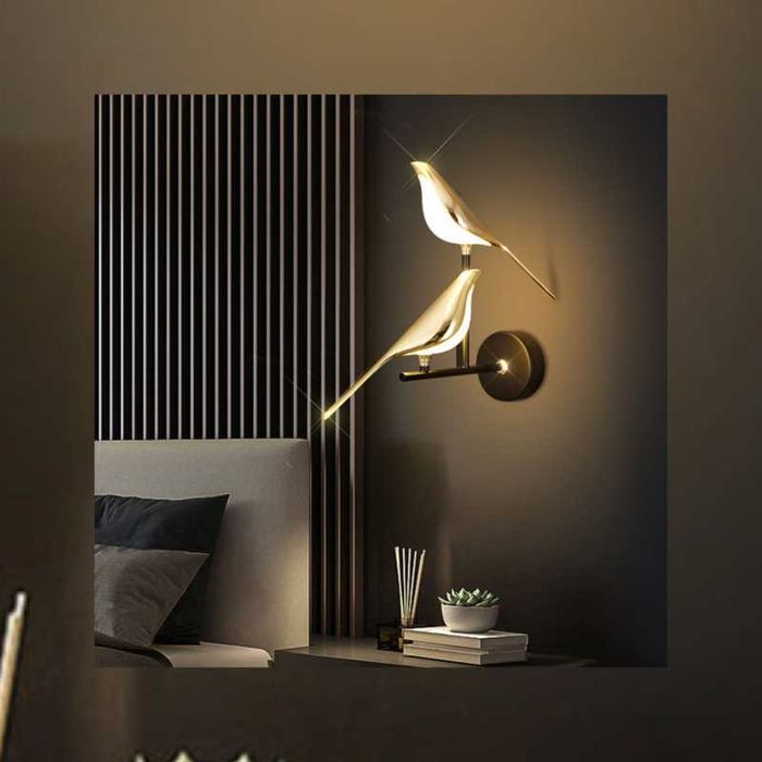 ELEGANCKI Złoty Kinkiet LED - Idealny do Sypialni Baru Salonu Biura