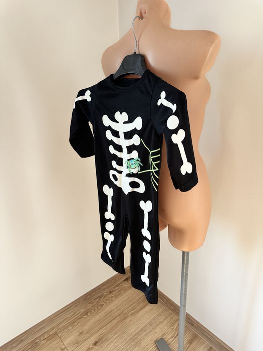 Strój przebranie na halloween kościotrup 86 cm