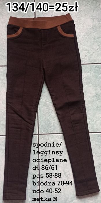 Spodnie/legginsy dziewczęce ocieplane.