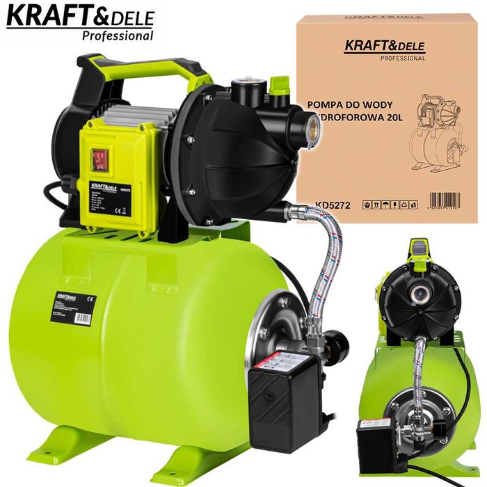 KRAFT&DELE Hydrofor Do Wody Pompa Hydroforowa 20l 1200w 3400l/h KD5272