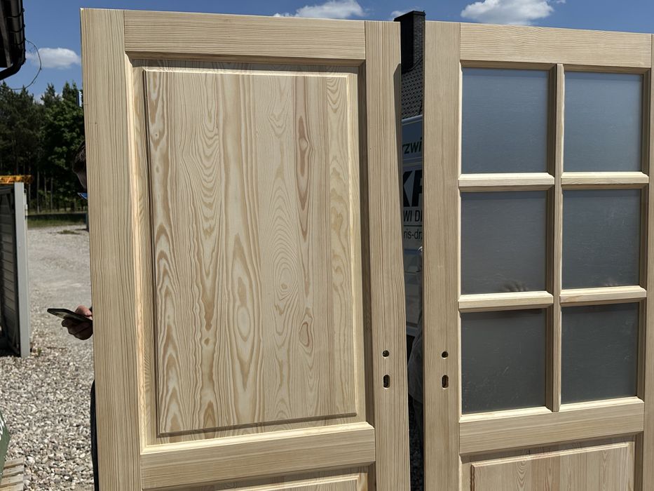 Drzwi lite drewniane wewnętrzne sosnowe NA KAŻDY WYMIAR cała Polska