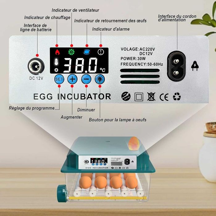 Автоматичний інкубатор CoInceptus для 12-16 яєць