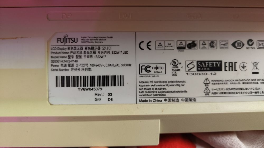 Monitor Fujitsu Siemens 22 cali